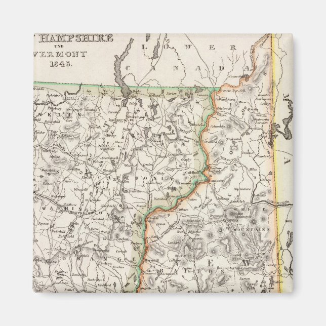 Imán Nuevo Hampshire, Vermont (Frente)