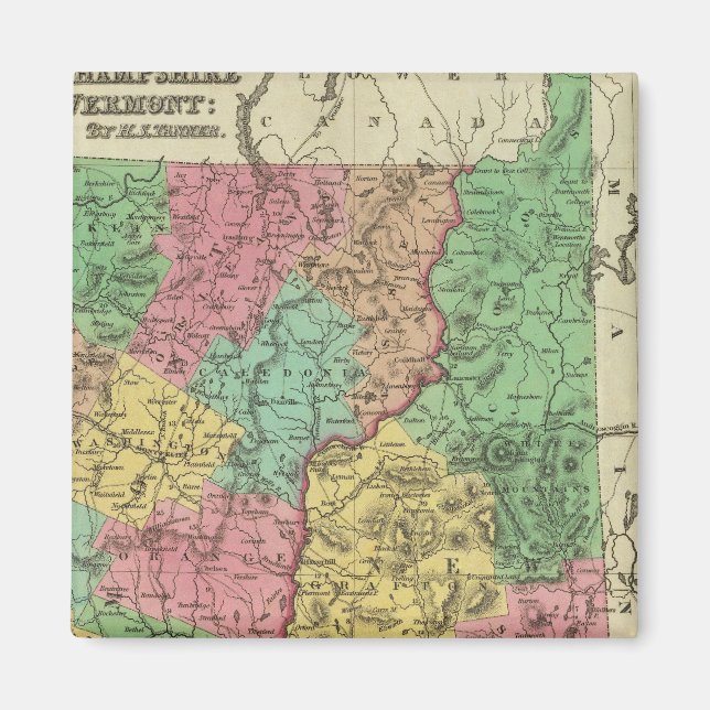 Imán Nuevo Hampshire y Vermont 2 (Frente)