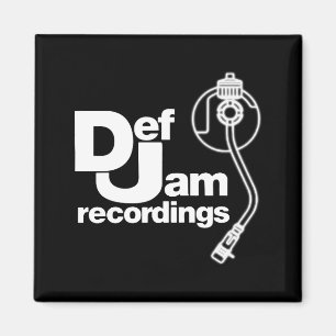 Imán Nuevo Logotipo de Grabaciones Def Jam Clic Rap Hip