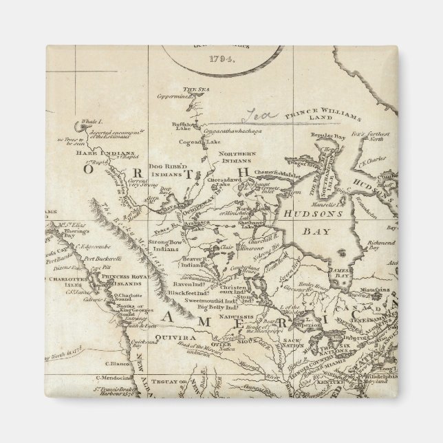 Imán Nuevo mapa de América del Norte (Frente)