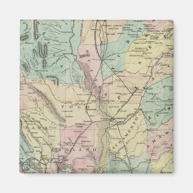 Imán Nuevo mapa de California Central de Bancroft (Frente)