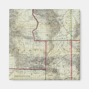 Imán Nuevo mapa de Holt, Wyoming