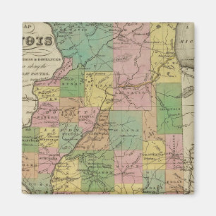 Imán Nuevo Mapa De Illinois