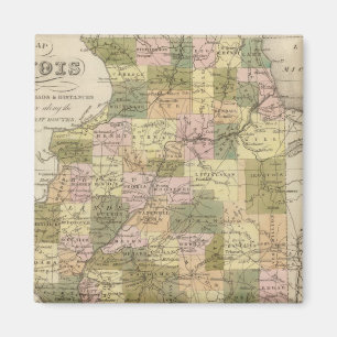 Imán Nuevo Mapa De Illinois 2