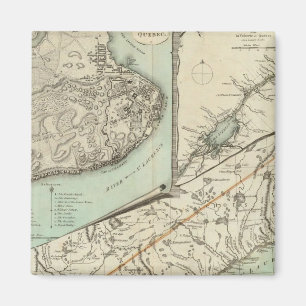 Imán Nuevo mapa de la provincia de Quebec