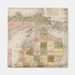 Imán Nuevo Mapa De Michigan