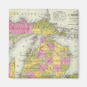 Imán Nuevo Mapa De Michigan 2