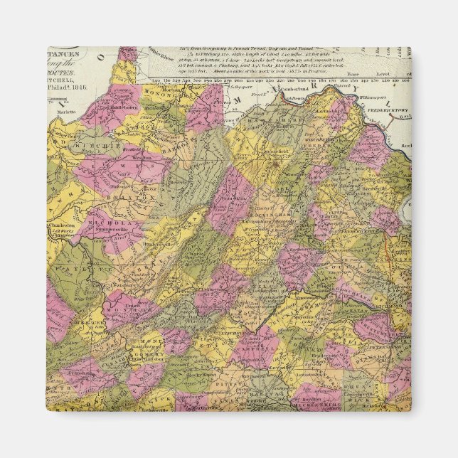 Imán Nuevo Mapa De Virginia (Frente)