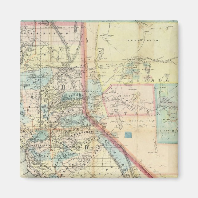 Imán Nuevo mapa del estado de California (Frente)