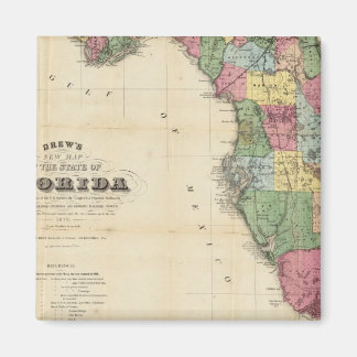 Imán Nuevo mapa del estado de Florida de Drew