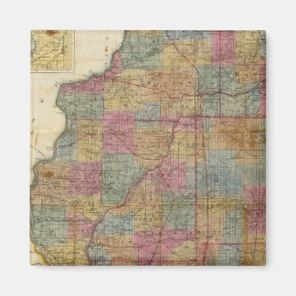 Imán Nuevo mapa seccional del estado de Illinois 2