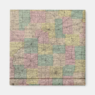 Imán Nuevo mapa seccional y municipal de Indiana