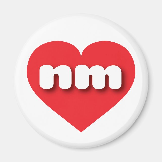 Imán Nuevo México corazón rojo - Amo el nm (Frente)