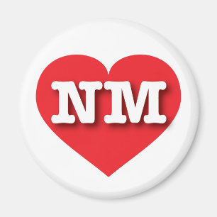 Imán Nuevo México Corazón Rojo - Amo NM