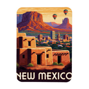 Imán Nuevo México EE. UU. Pueblos de Adobe y Viajes por