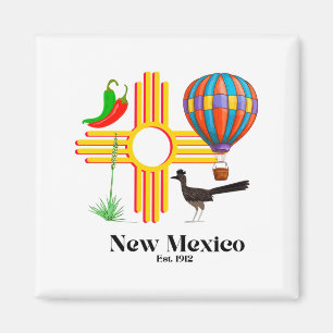 Imán Nuevo México Zia_ Chiles, Globo, Correcaminos, Yuc