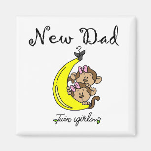 Imán Nuevo papá de Chicas gemelos camisetas y regalos