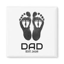 Nuevo Papá Gemelo Huellas de Bebé Fecha Est.