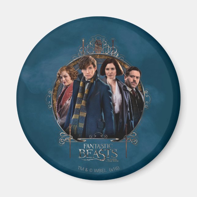 Imán NUEVO SCAMANDER™ y marco Art Nouveau de la empresa (Frente)