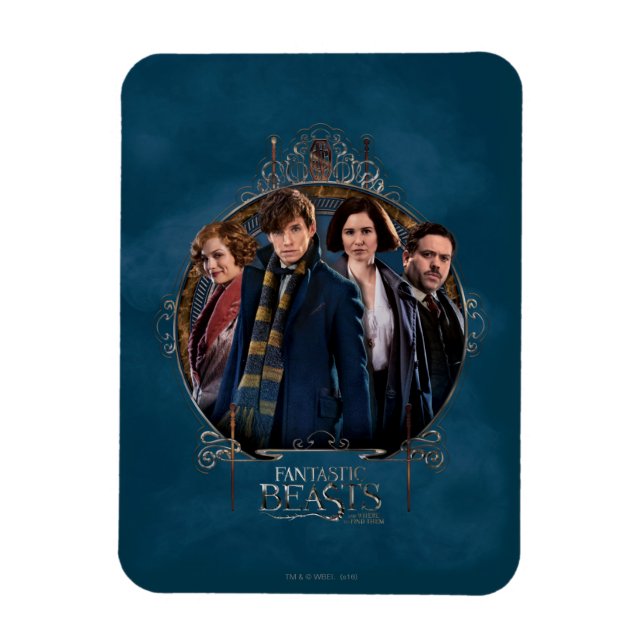 Imán NUEVO SCAMANDER™ y marco Art Nouveau de la empresa (Vertical)