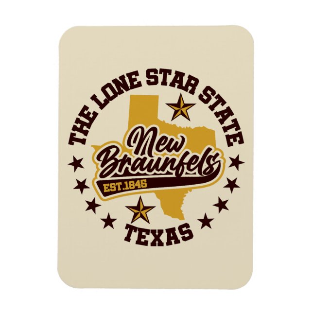 Imán Nuevos Braunfels, Texas (Vertical)
