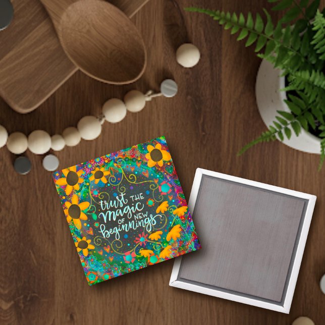 Imán Nuevos comienzos Bonito Daisy Inespirivilidad de m (Subido por el creador)