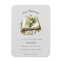 Nuevos comienzos Bridal Shower Floral Open Book