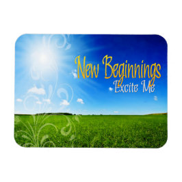 Imán "Nuevos comienzos" Motivación Afirmación Flexible