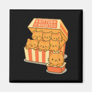 Imán Nuggets de Gatito Amante de Gatos Comida Rápida Nu