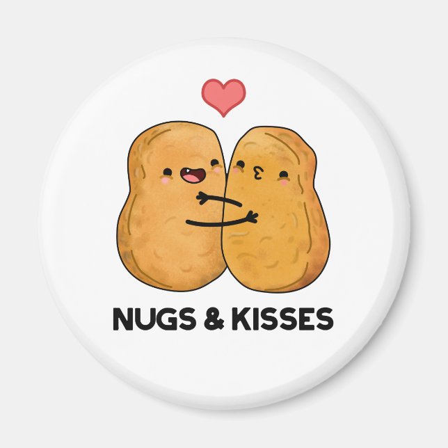 Imán Nugs And Kiss Graciosos Bollos De Pollos (Frente)