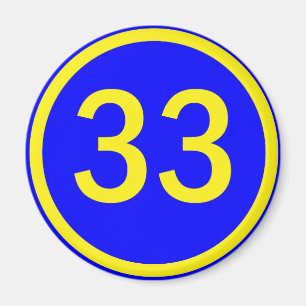 Imán number 33 in a circle