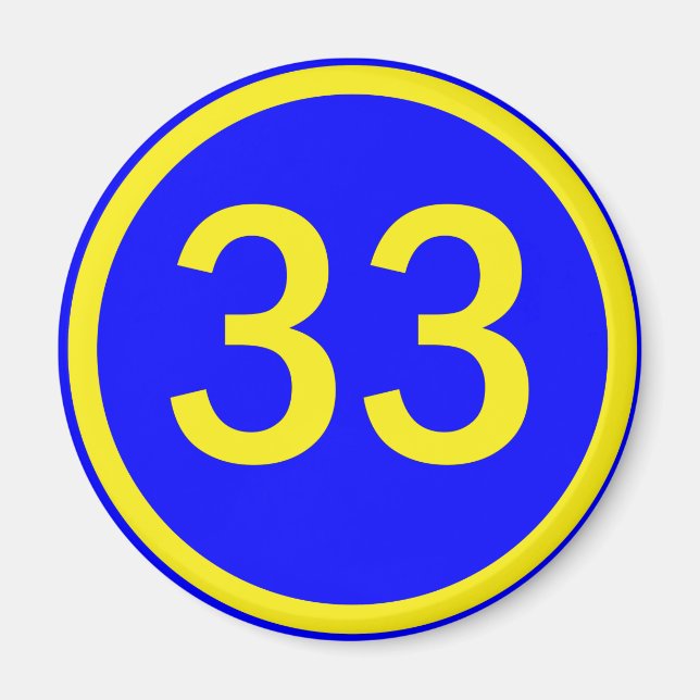 Imán number 33 in a circle (Frente)