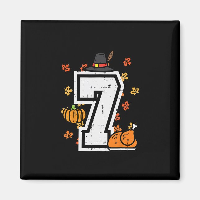 Imán Number 7 Thanksgiving 6 7 Matching 67 Meme Men Wom (Frente)