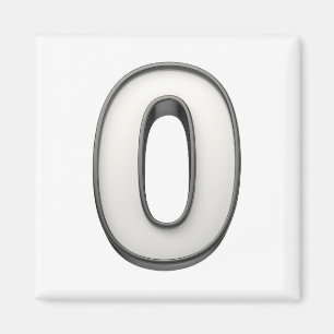 Imán Número 0, ilustracion 3D