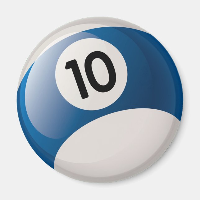IMÁN NÚMERO 10 BILLIARDS BALL (Frente)