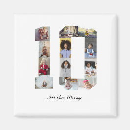 Imán Número 10 Collage de fotos