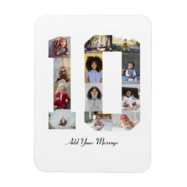 Imán Número 10 Collage de fotos