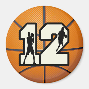 Imán Número 12 Baloncesto y Jugadores