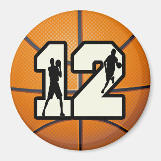 Imán Número 12 Baloncesto y Jugadores