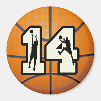 Imán Número 14 de Baloncesto y Jugadores