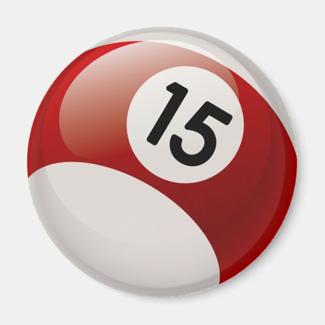 IMÁN NÚMERO 15 BILLARDS BALL (Frente)