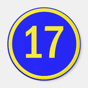 Imán número 17 en círculo