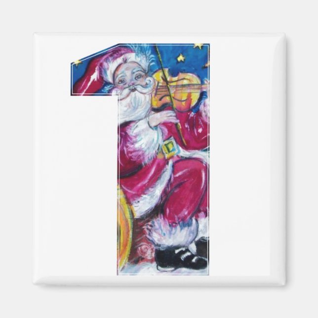 Imán NÚMERO 1 DE navidades / SANTA INSPIRADA (Frente)