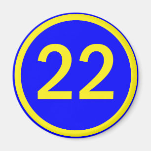 Imán número 22 en círculo