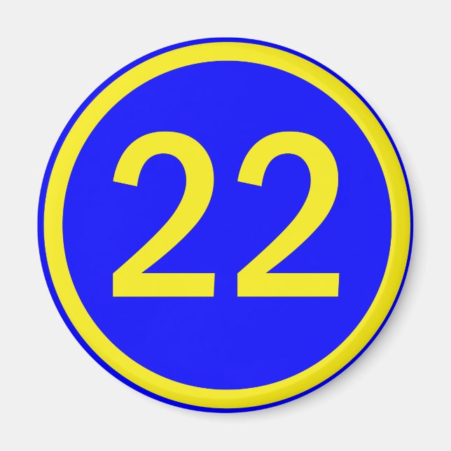 Imán número 22 en círculo (Frente)