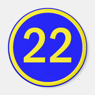 Imán número 22 en un círculo