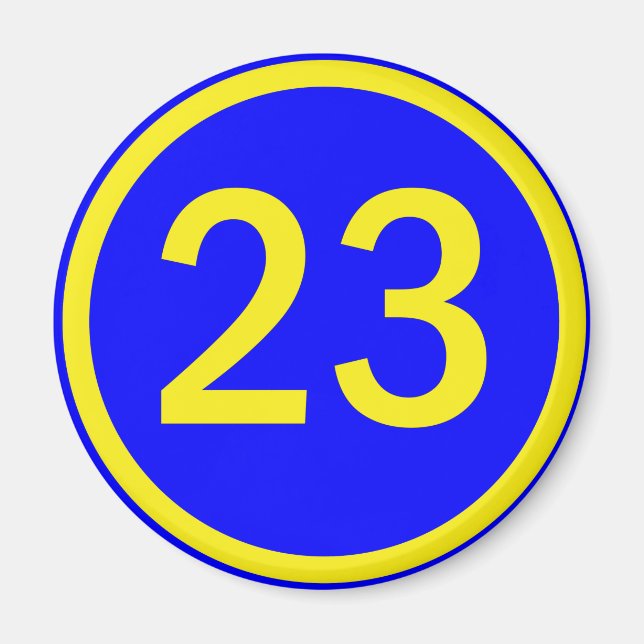 Imán número 23 en círculo (Frente)