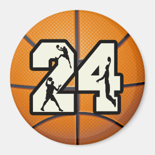 Imán Número 24 de baloncesto