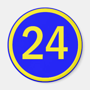 Imán número 24 en círculo
