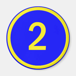 Imán número 2 en círculo